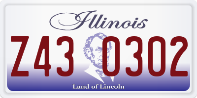 IL license plate Z430302