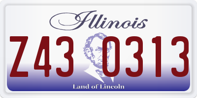 IL license plate Z430313