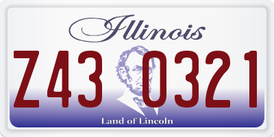 IL license plate Z430321