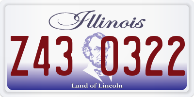 IL license plate Z430322