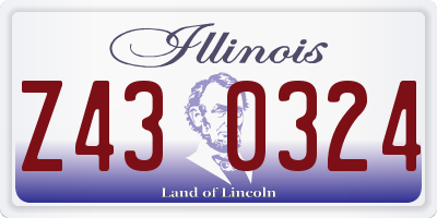 IL license plate Z430324