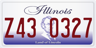 IL license plate Z430327