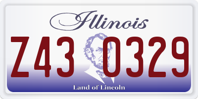 IL license plate Z430329
