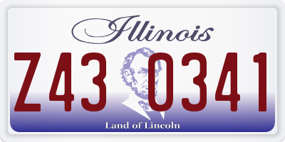 IL license plate Z430341