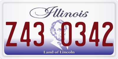 IL license plate Z430342