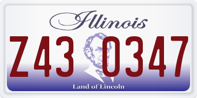 IL license plate Z430347