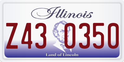IL license plate Z430350