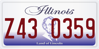 IL license plate Z430359