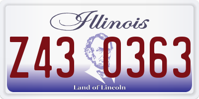 IL license plate Z430363