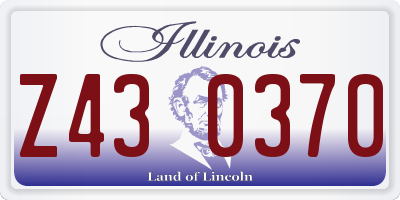 IL license plate Z430370