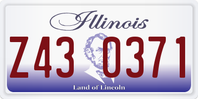 IL license plate Z430371