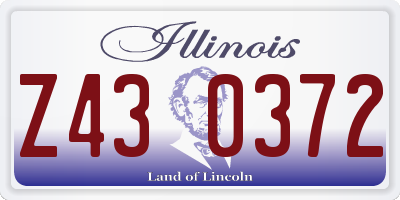 IL license plate Z430372