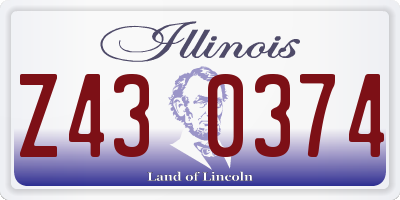 IL license plate Z430374