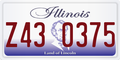 IL license plate Z430375