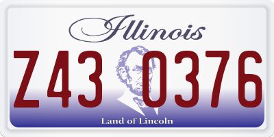 IL license plate Z430376