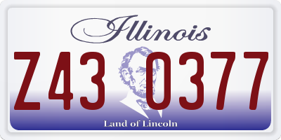 IL license plate Z430377