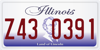 IL license plate Z430391