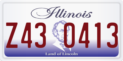 IL license plate Z430413
