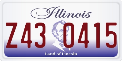 IL license plate Z430415