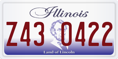 IL license plate Z430422