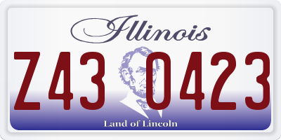IL license plate Z430423