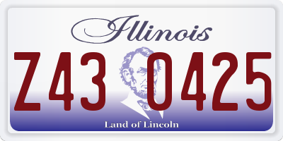 IL license plate Z430425