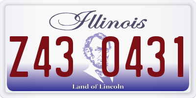 IL license plate Z430431