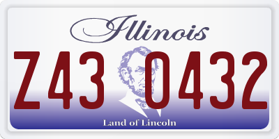 IL license plate Z430432