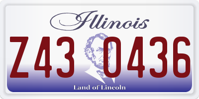 IL license plate Z430436