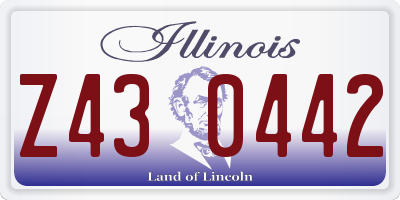 IL license plate Z430442