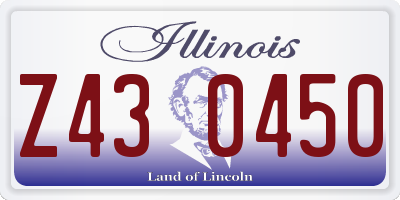 IL license plate Z430450