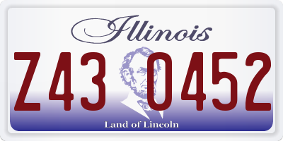 IL license plate Z430452