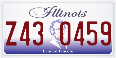 IL license plate Z430459