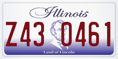 IL license plate Z430461