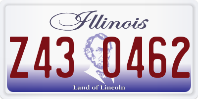 IL license plate Z430462