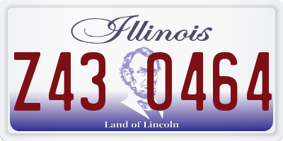IL license plate Z430464