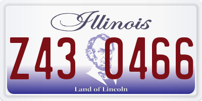 IL license plate Z430466