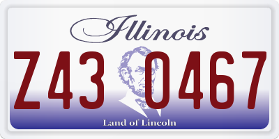 IL license plate Z430467
