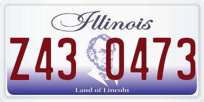 IL license plate Z430473