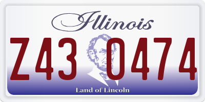 IL license plate Z430474