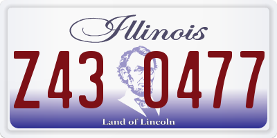 IL license plate Z430477