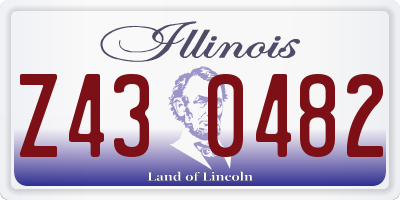 IL license plate Z430482