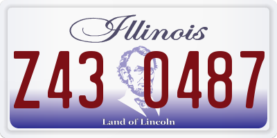 IL license plate Z430487