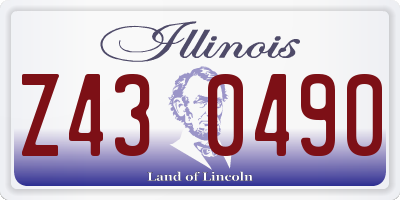 IL license plate Z430490