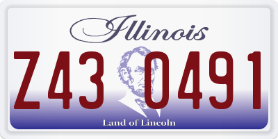 IL license plate Z430491