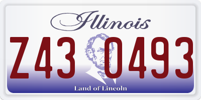 IL license plate Z430493