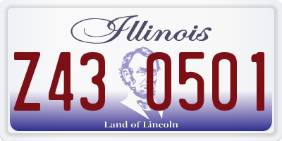 IL license plate Z430501