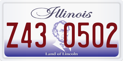 IL license plate Z430502