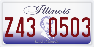 IL license plate Z430503