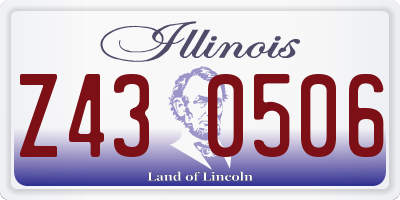 IL license plate Z430506
